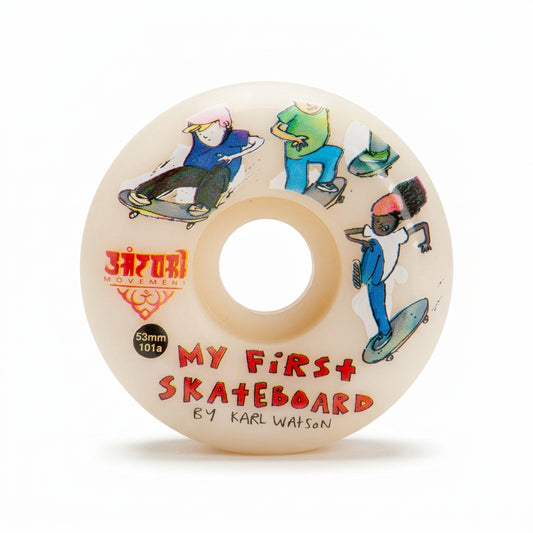 Ruedas Satori “Mi Primer Skateboard” Karl Watson 53 mm – 101A Cónicas