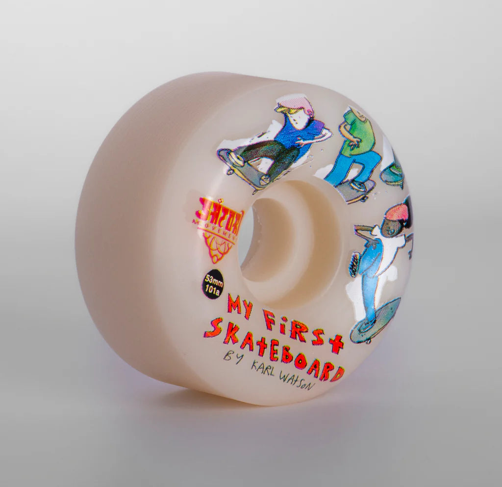 Ruedas SATORI"Mi primer skateboard" de Karl Watson 53mm 101a cónicas