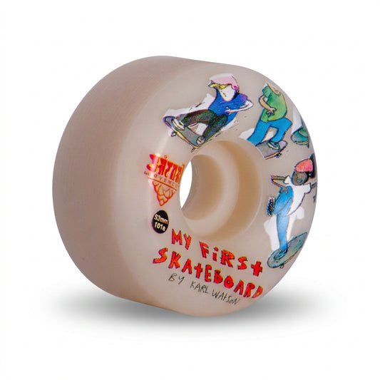 Ruedas Satori “Mi Primer Skateboard” Karl Watson 53 mm – 101A Cónicas