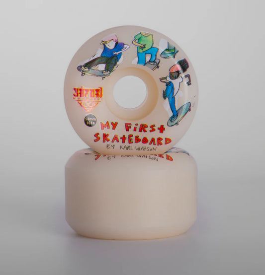 Ruedas SATORI"Mi primer skateboard" de Karl Watson  53mm 101a cónicas