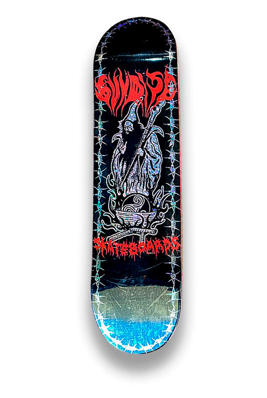 Tabla de Skate Sunrise Wizard dorado