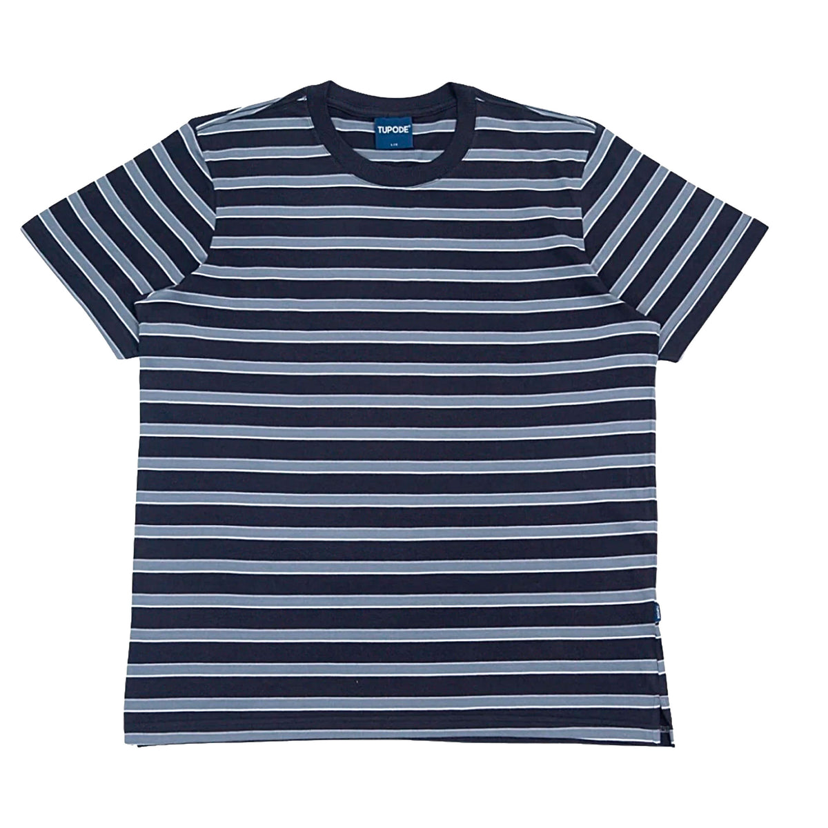 Camiseta a Rayas Tupode Lar – Negro