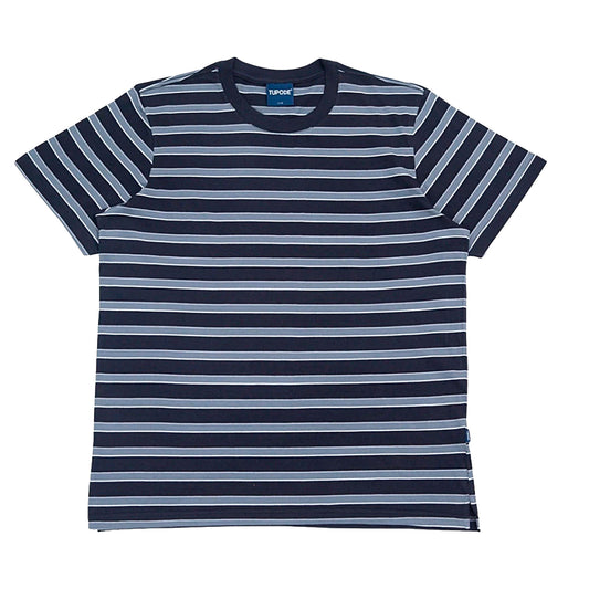Camiseta a Rayas Tupode Lar – Negro